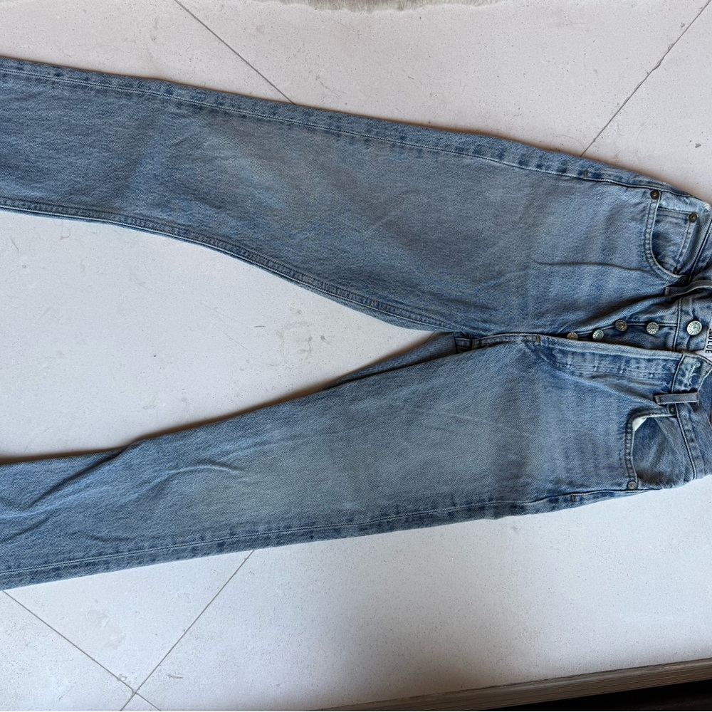 Agolde Riley High Rise Straight Crop Jeans - Picture 3 of 4